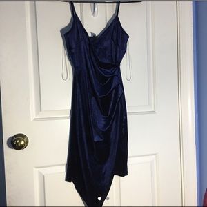 Navy Velvet Bodycon Dress